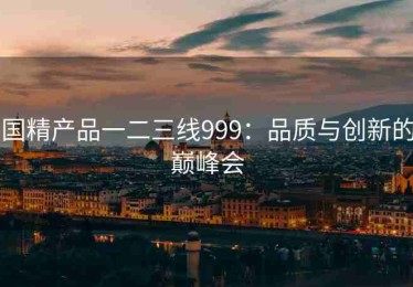 国精产品一二三线999：品质与创新的巅峰会