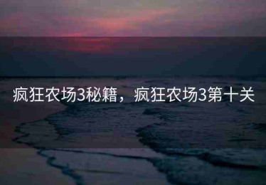 疯狂农场3秘籍，疯狂农场3第十关