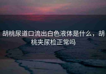 胡桃尿道口流出白色液体是什么，胡桃夹尿检正常吗
