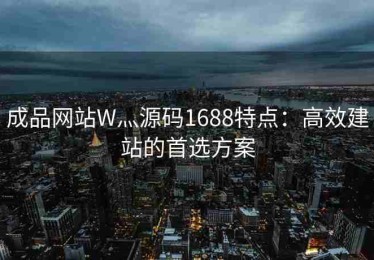 成品网站W灬源码1688特点：高效建站的首选方案