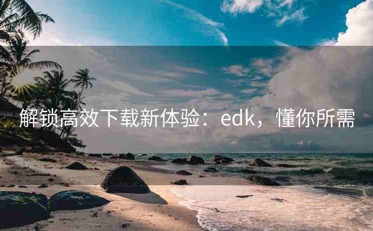 解锁高效下载新体验：edk，懂你所需